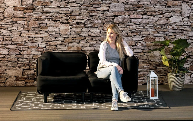 One Bar Element 1 Aufblasbarer Sessel / Sitzelement Dark Grey / Blue 1 One Bar Element 1 Aufblasbarer Sessel / Sitzelement Dark Grey / Blue