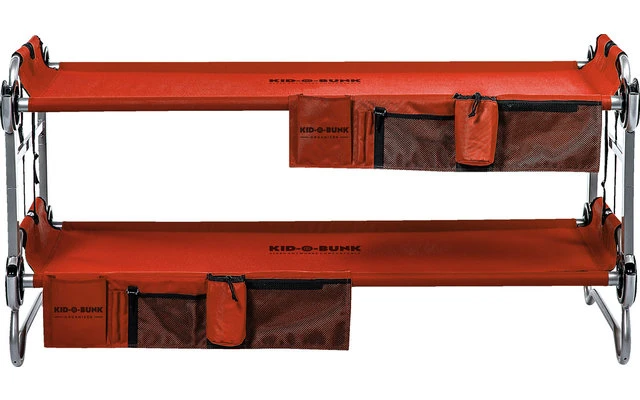 Disc-O-Bed Kid-O-Bunk Kinder Camping Stockbett Inkl. Seitentaschen Rot / Silber 7 Disc-O-Bed Kid-O-Bunk Kinder Camping Stockbett Inkl. Seitentaschen Rot / Silber – Bild 7