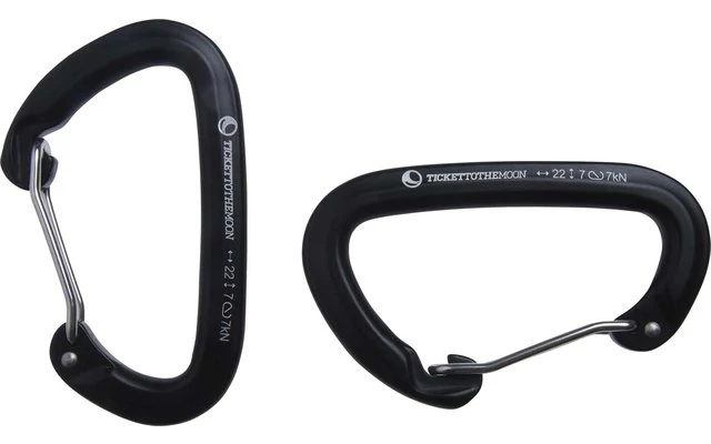 Ticket To The Moon 22kN Aluminium Karabiner 2 Stück 2 Ticket To The Moon 22kN Aluminium Karabiner 2 Stück – Bild 2