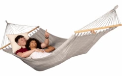 La Siesta Alisio Outdoor Doppel Stabhängematte Almond -Campingmöbel Geschäft 712502 4912832